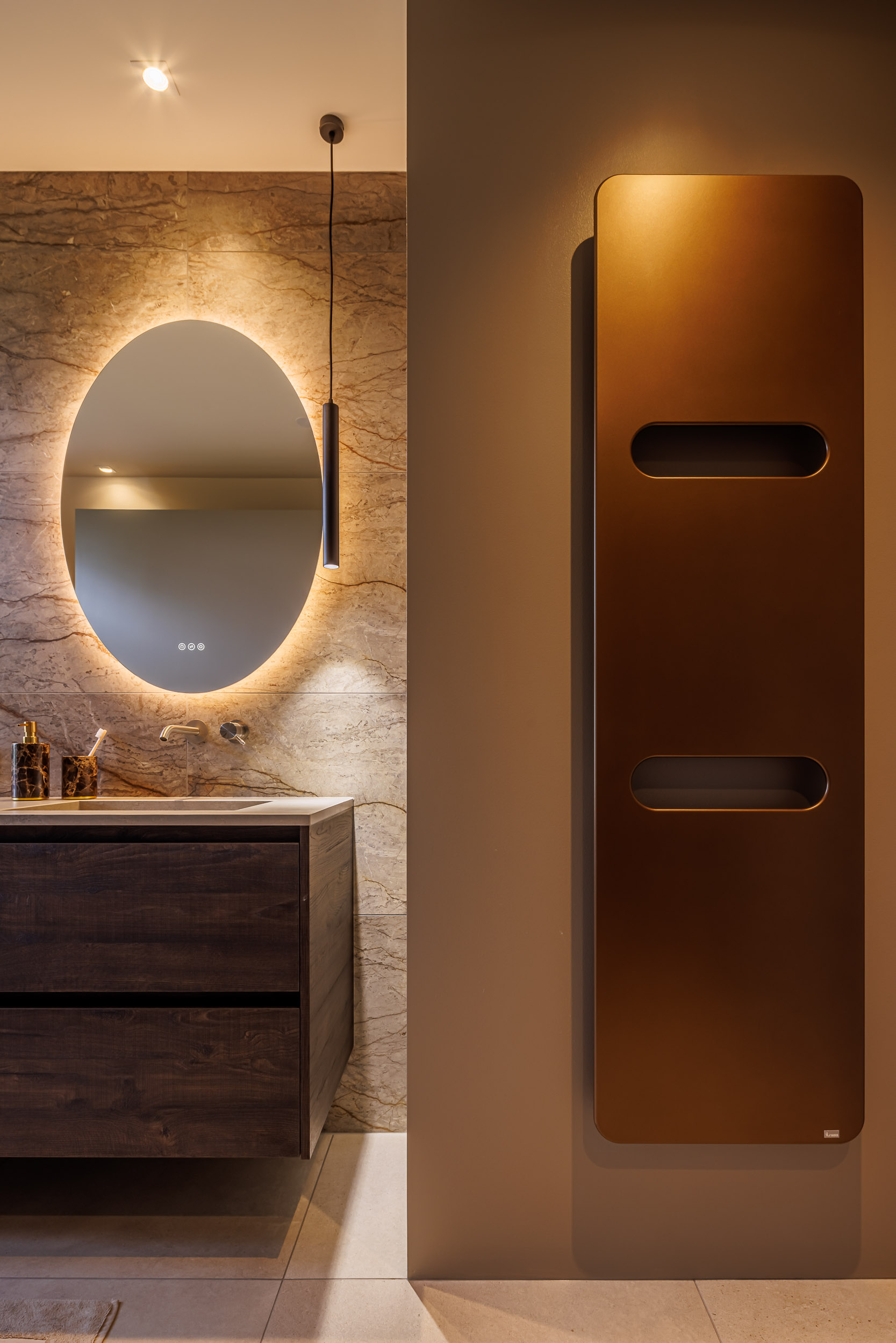 Warme elegantie badkamer detail 6